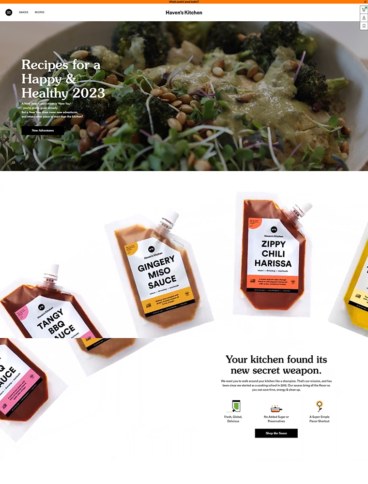 eCommerce website: Haven’s Kitchen