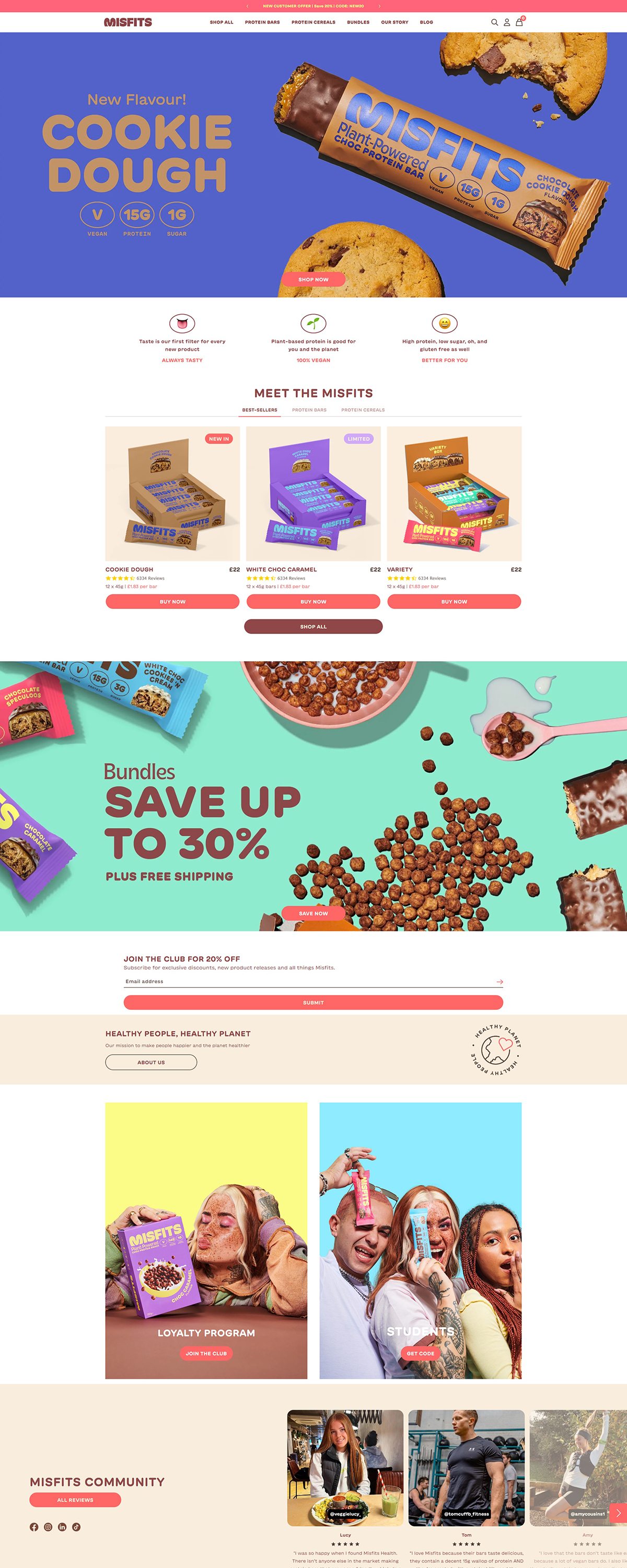 eCommerce website: Misfits