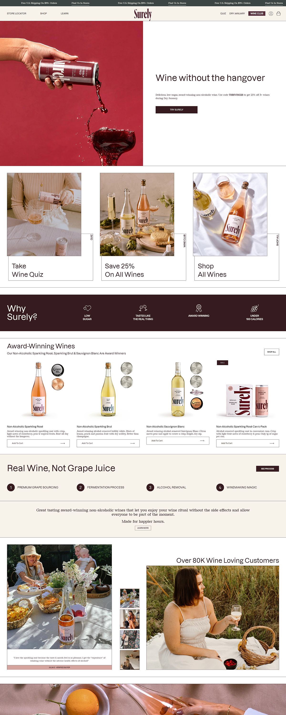 eCommerce website: Surely