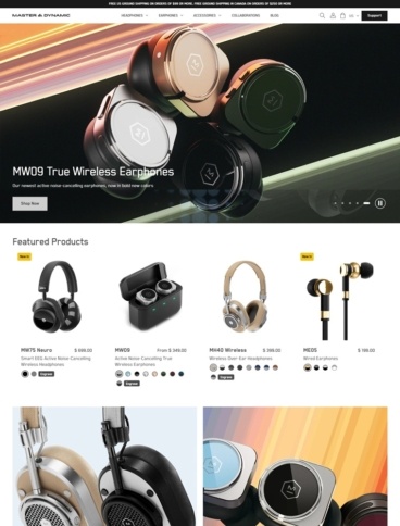 eCommerce website: Master & Dynamic