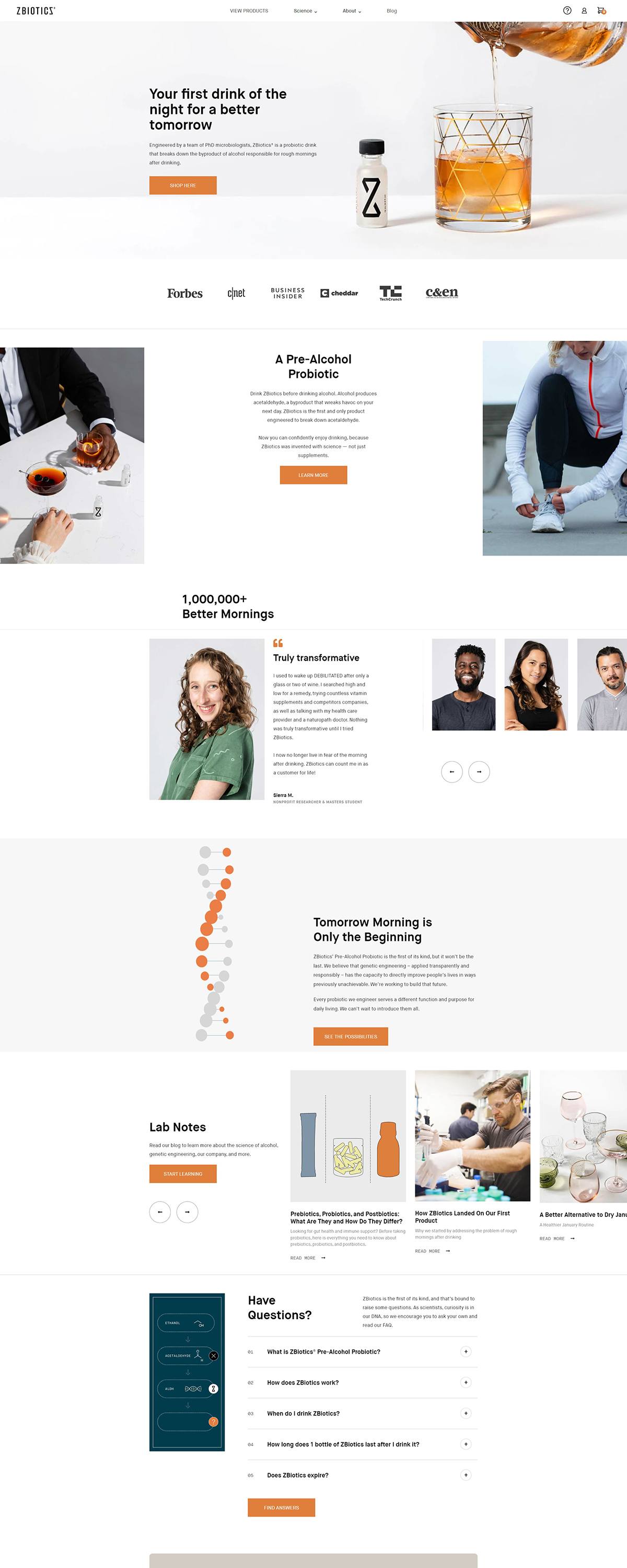 eCommerce website: ZBiotics