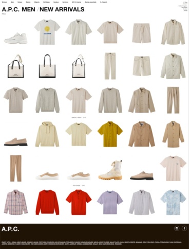 eCommerce website: A.P.C.