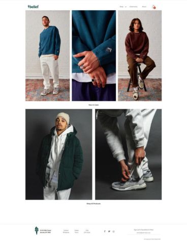 eCommerce website: Belief