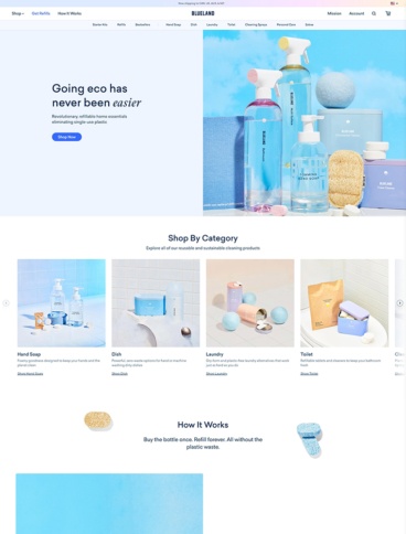 eCommerce website: Blueland