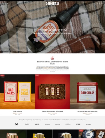 eCommerce website: Dad Grass