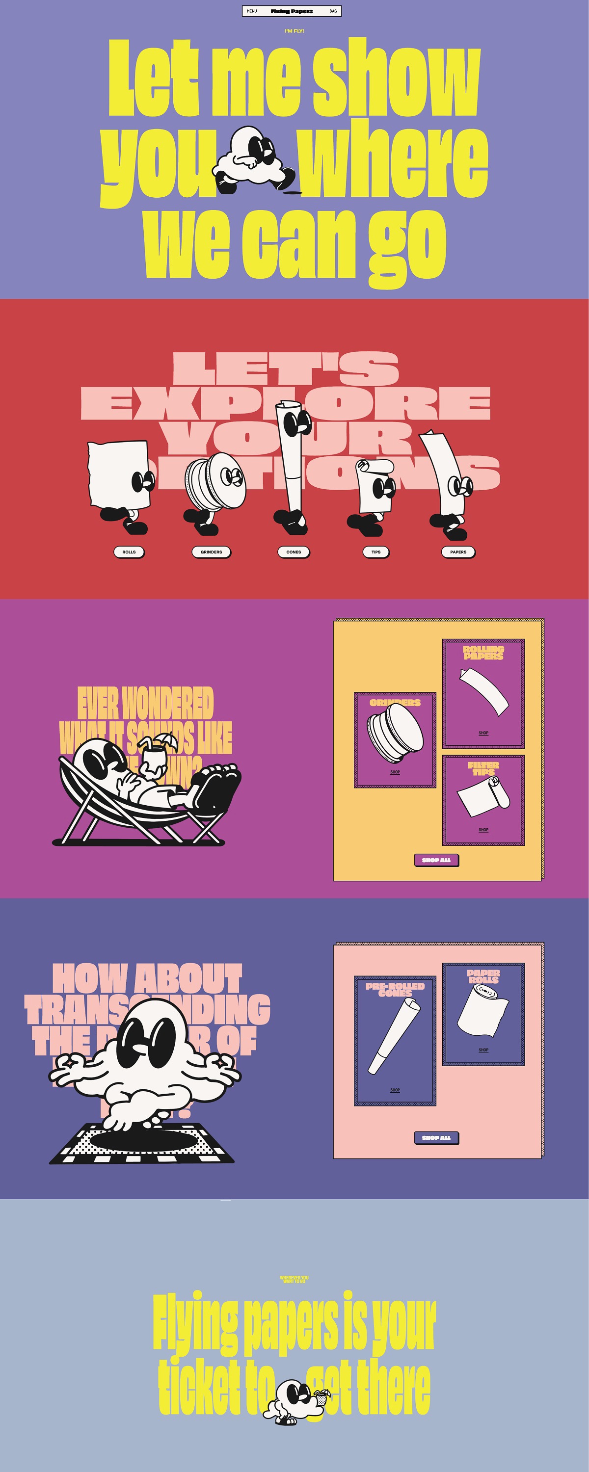 eCommerce website: Flying Papers