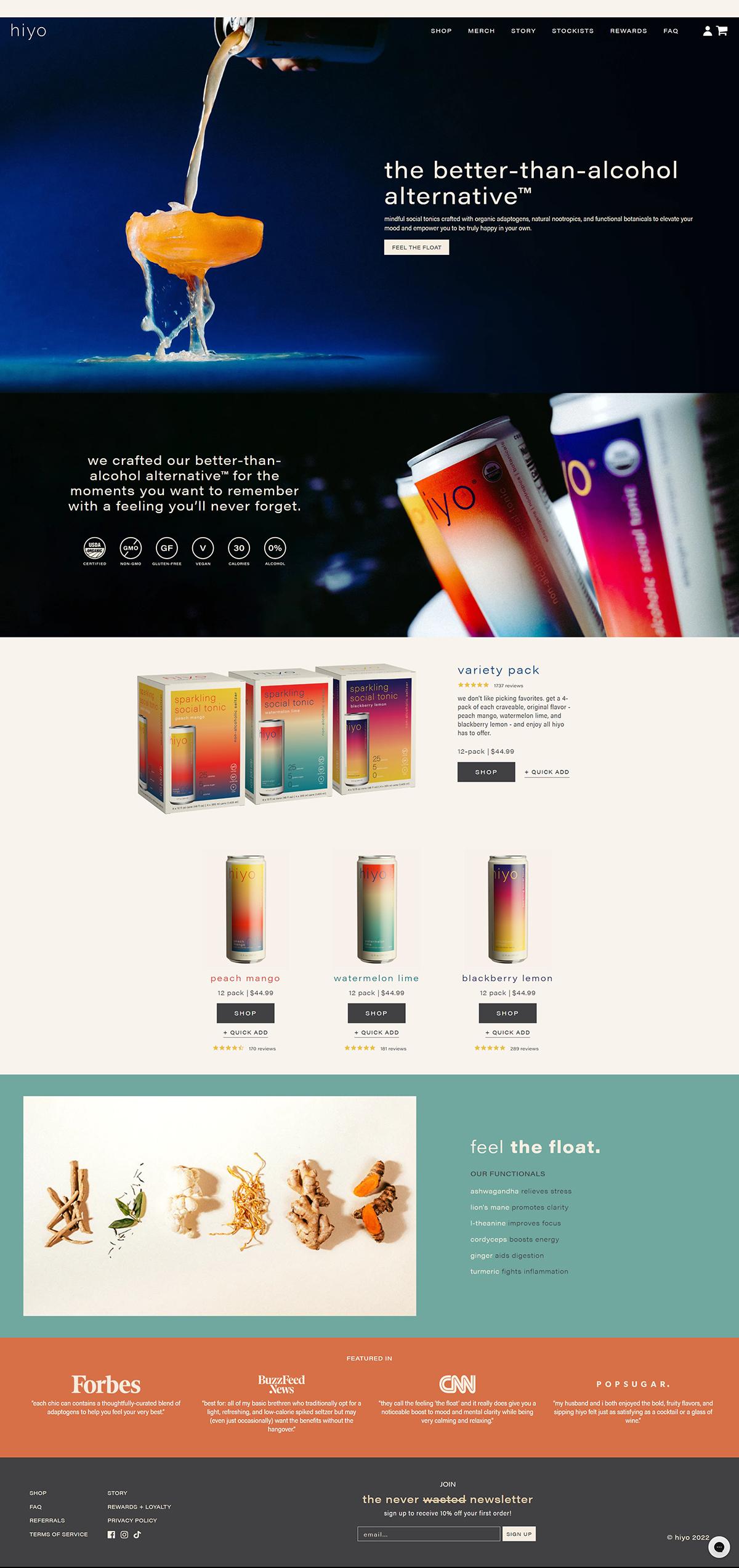 eCommerce website: hiyo