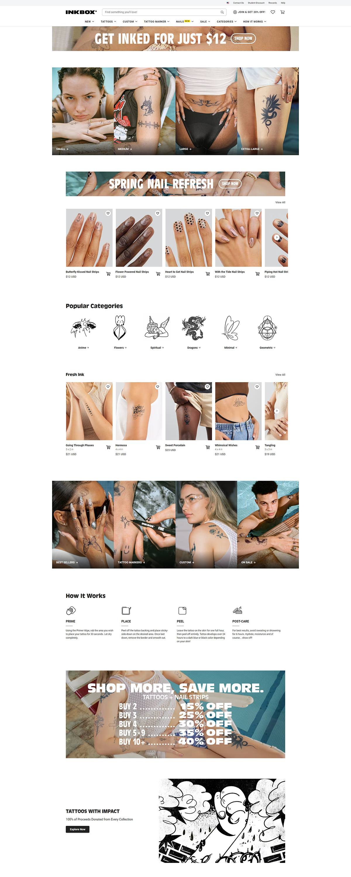 eCommerce website: Inkbox