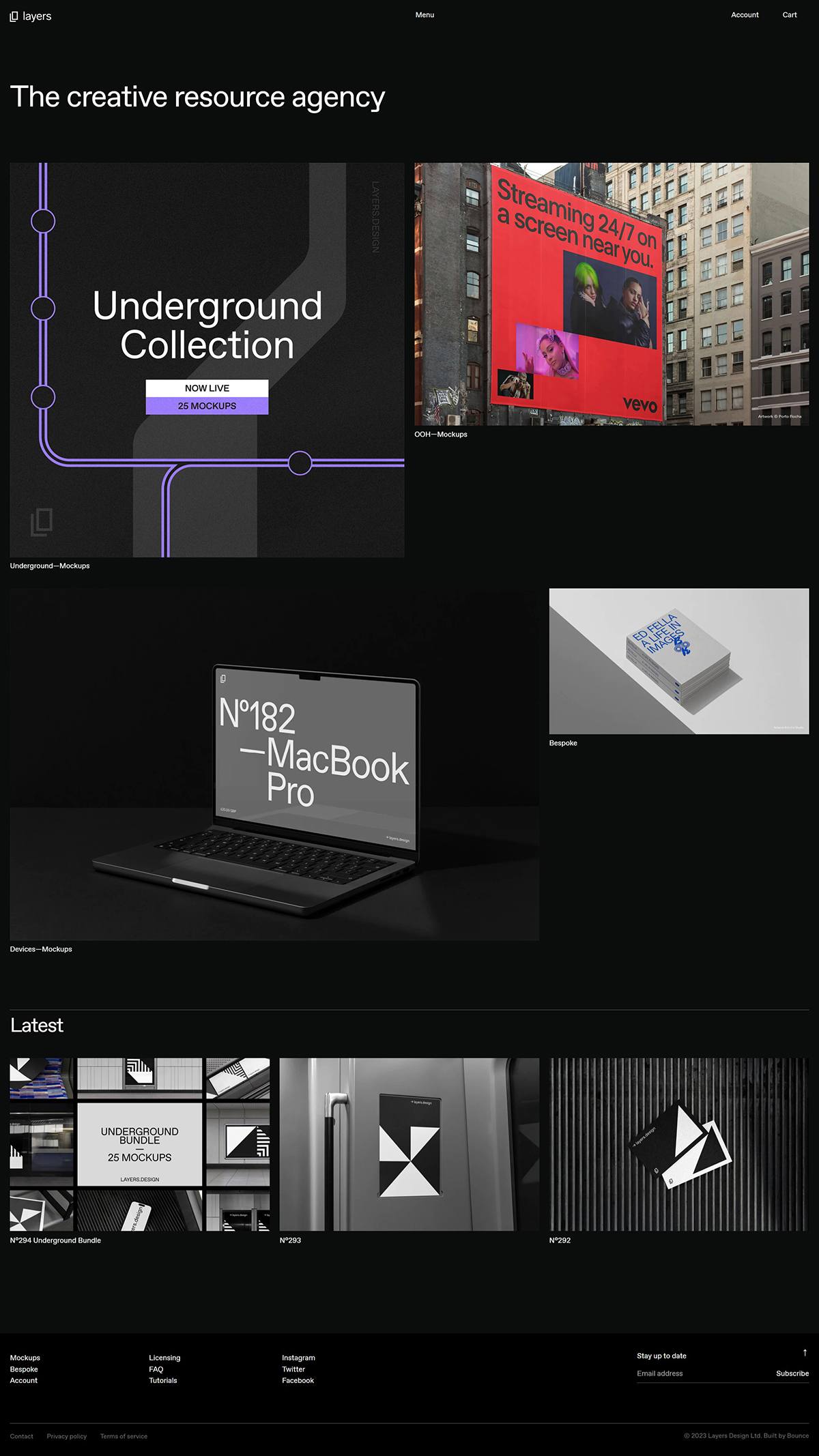 eCommerce website: Layers