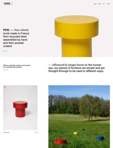 eCommerce website: OHM Studio