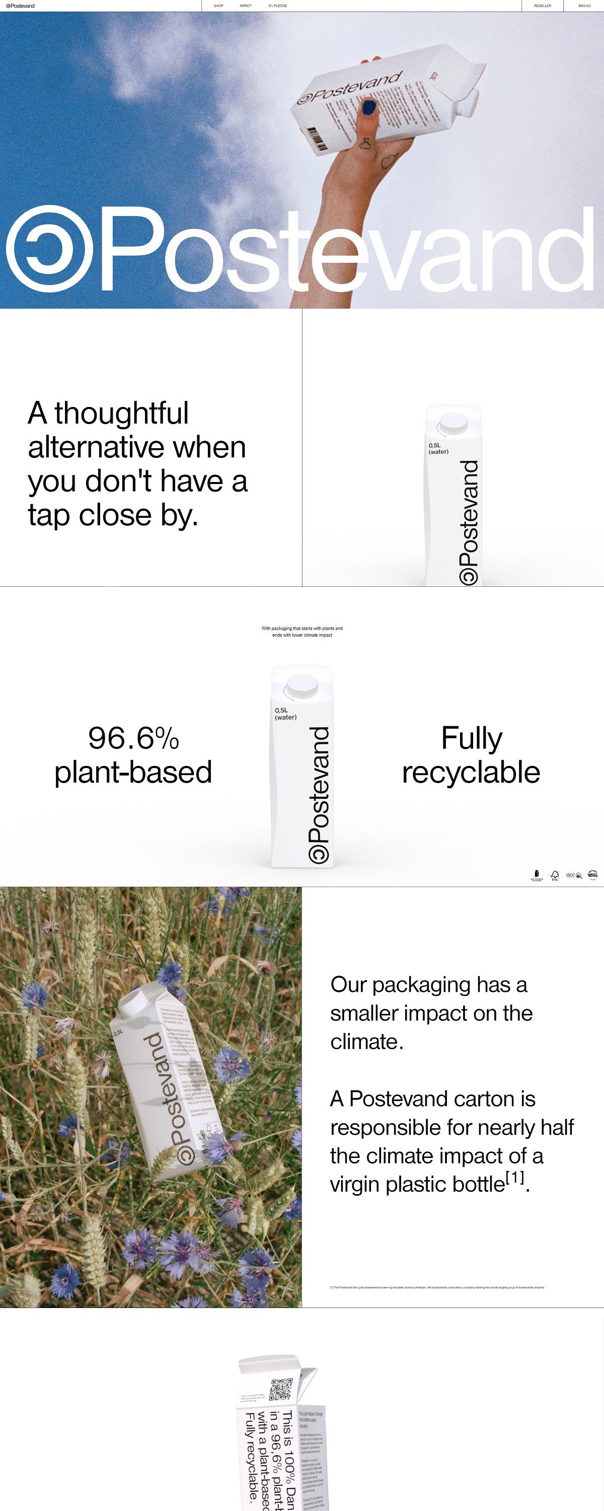 eCommerce website: Postevand