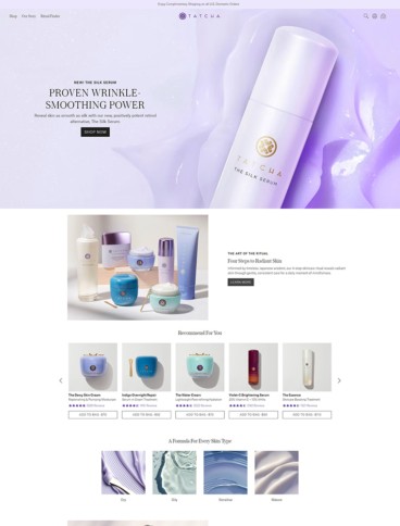 eCommerce website: Tatcha