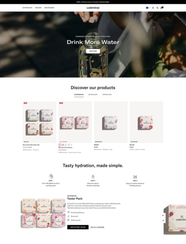 eCommerce website: Waterdrop