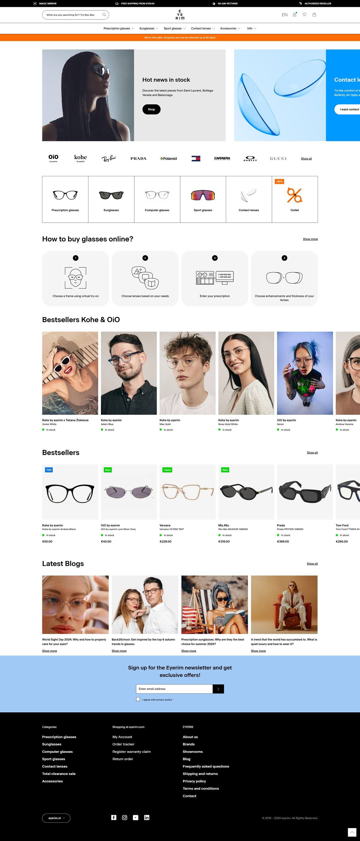 eCommerce website: Eyerim