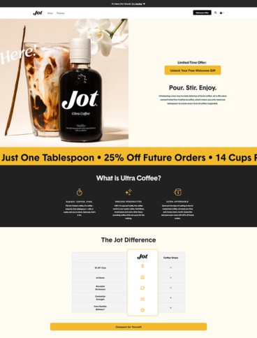eCommerce website: Jot