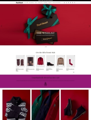 eCommerce website: Paul Stuart