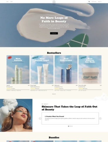 eCommerce website: Dieux