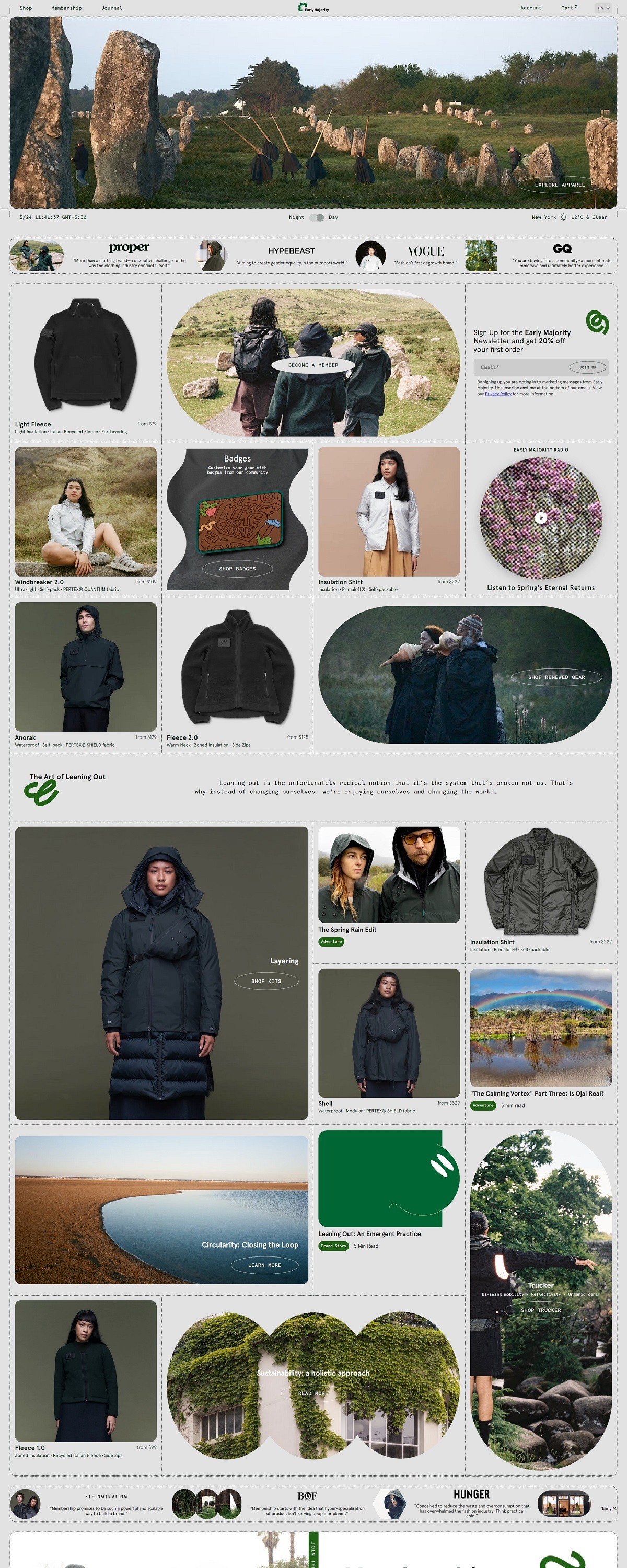 eCommerce website: Earnly Majority