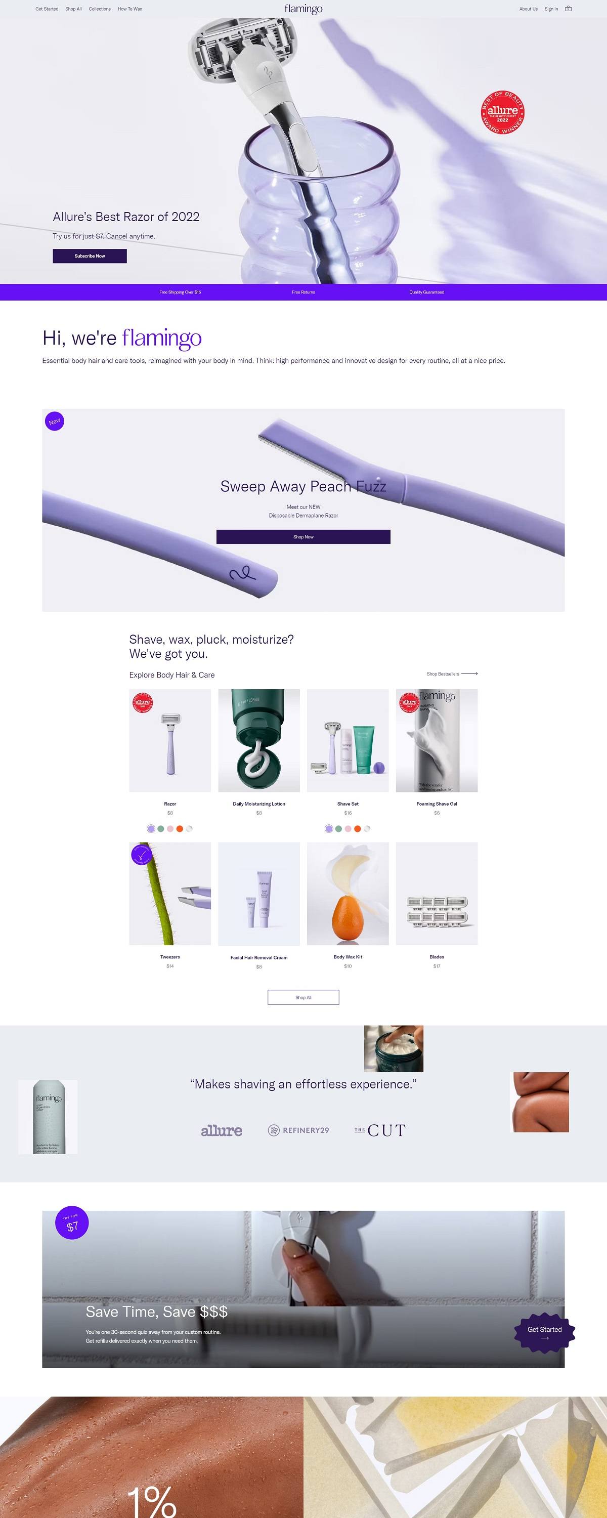 eCommerce website: Flamingo