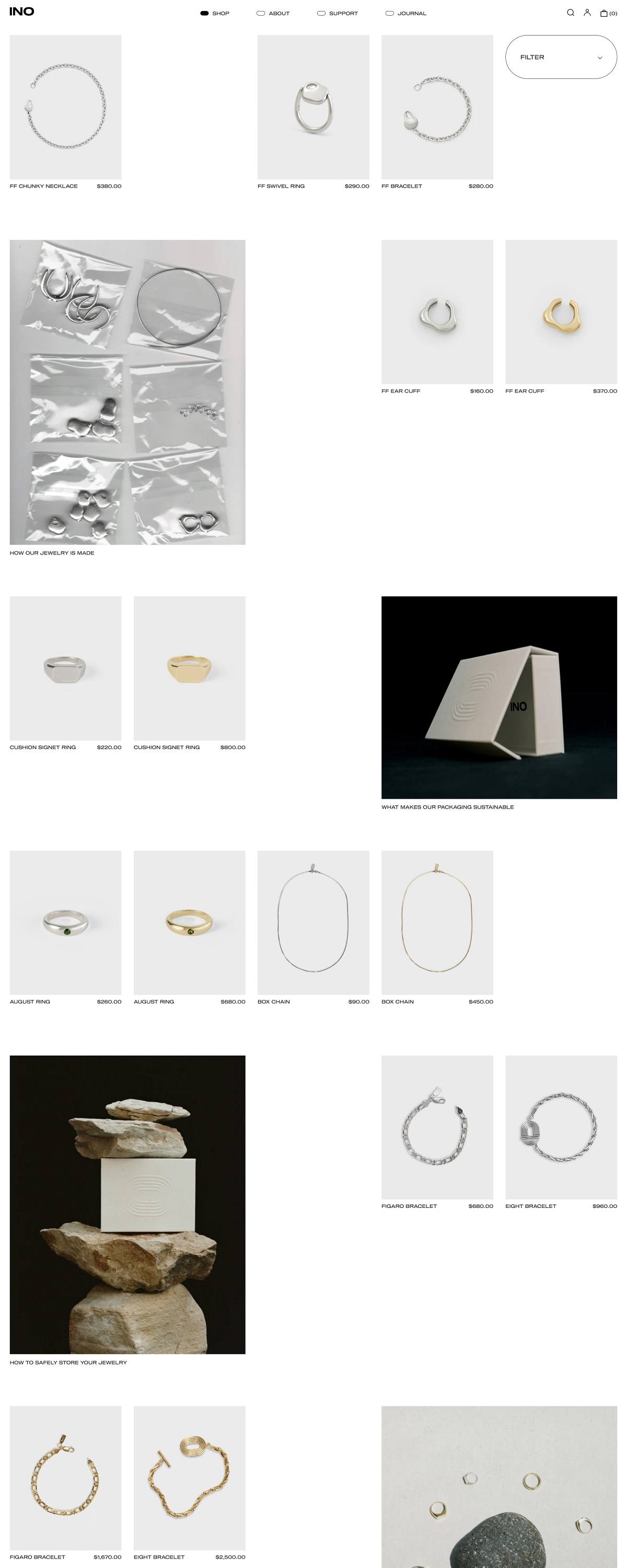 eCommerce website: INO