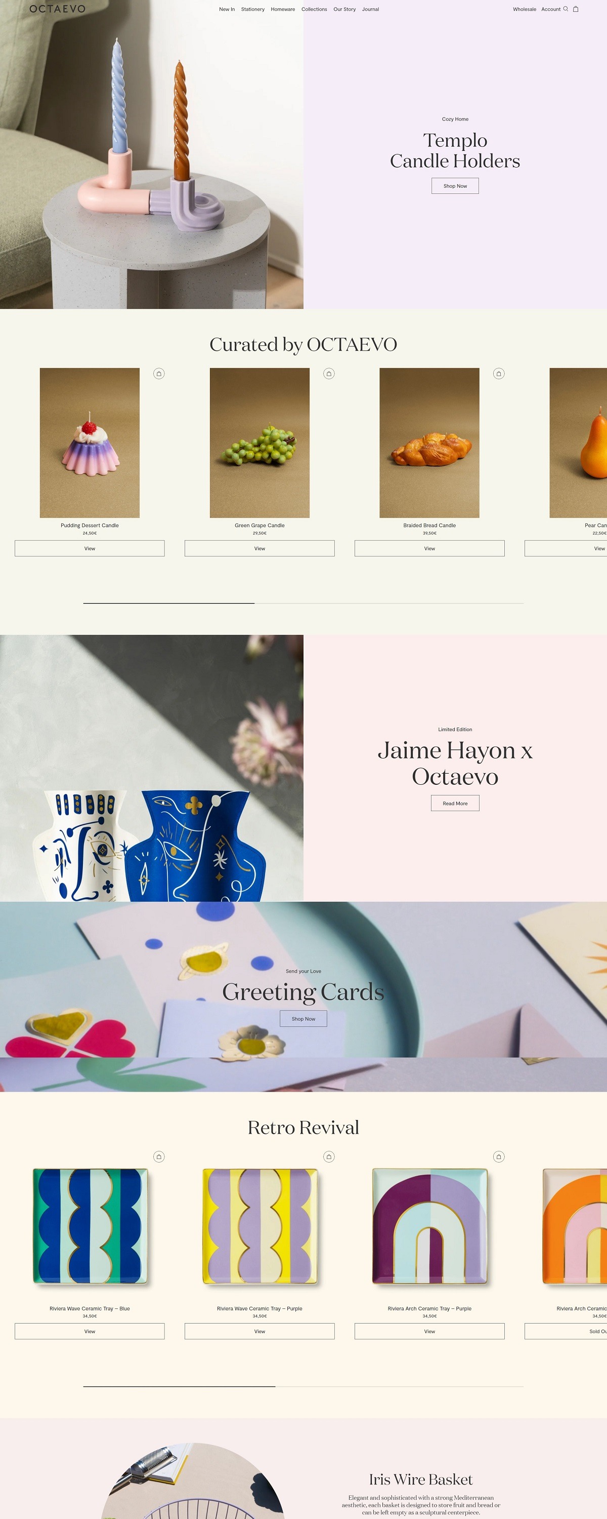 eCommerce website: Octaevo