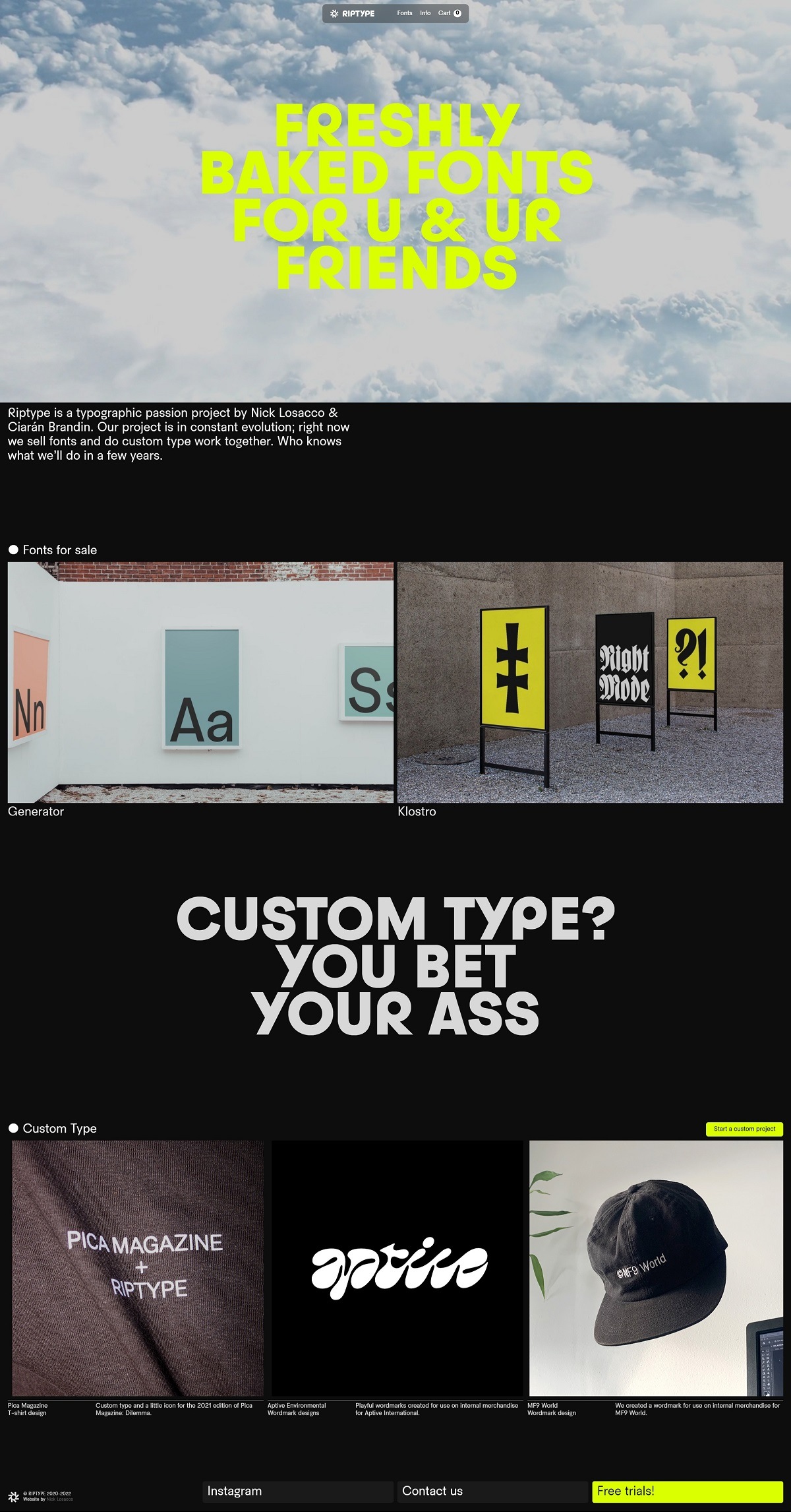 eCommerce website: Riptype