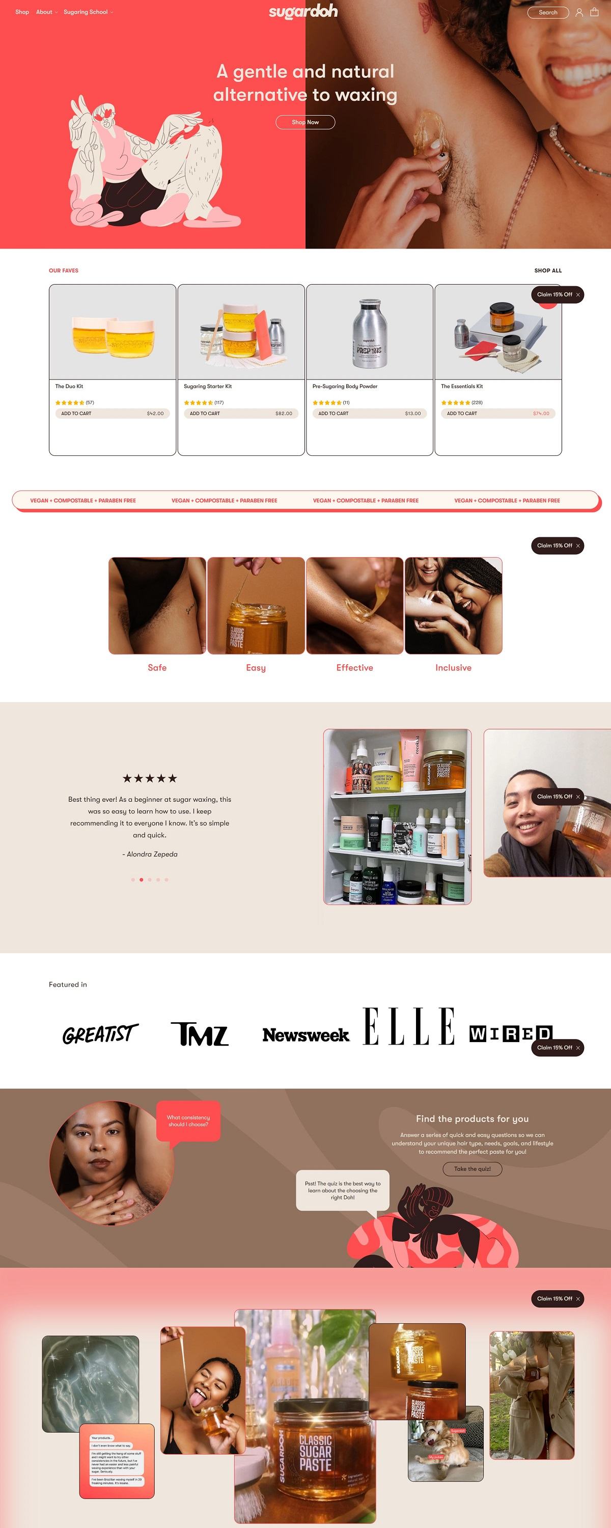 eCommerce website: Sugardoh