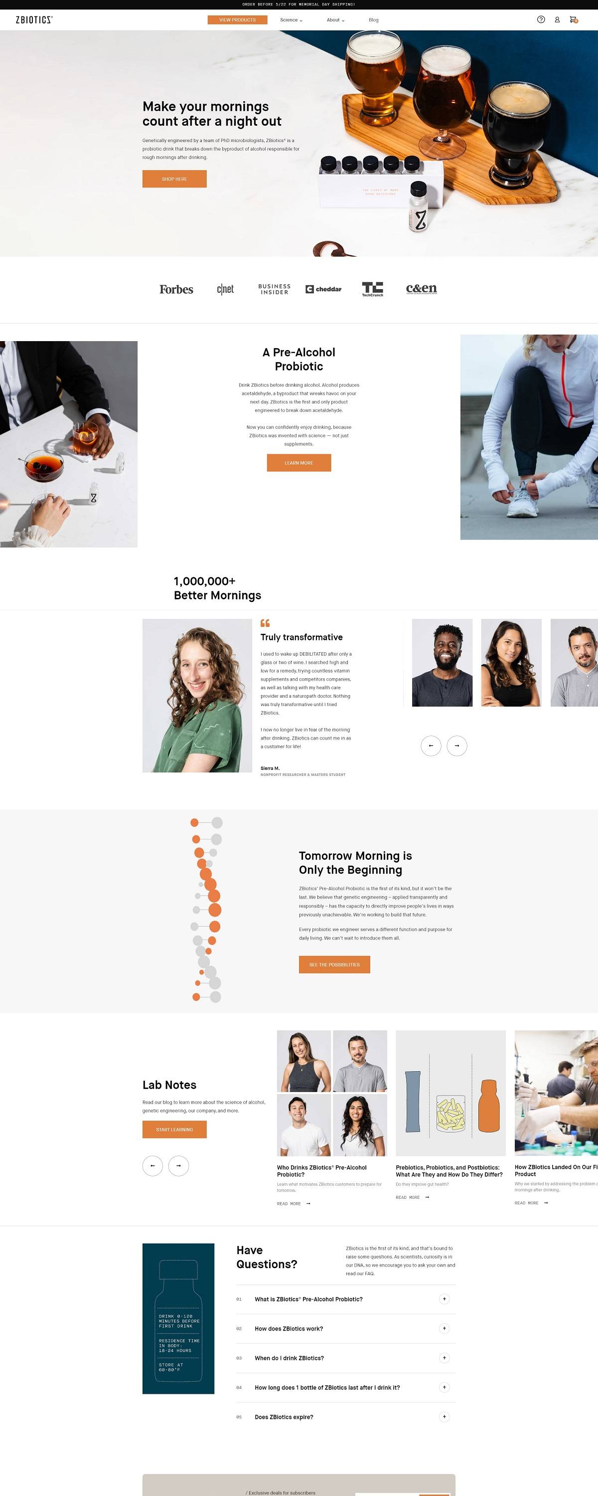 eCommerce website: ZBiotics