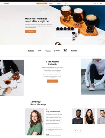 eCommerce website: ZBiotics