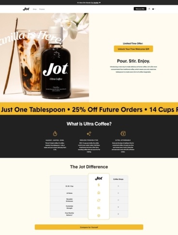 eCommerce website: Jot