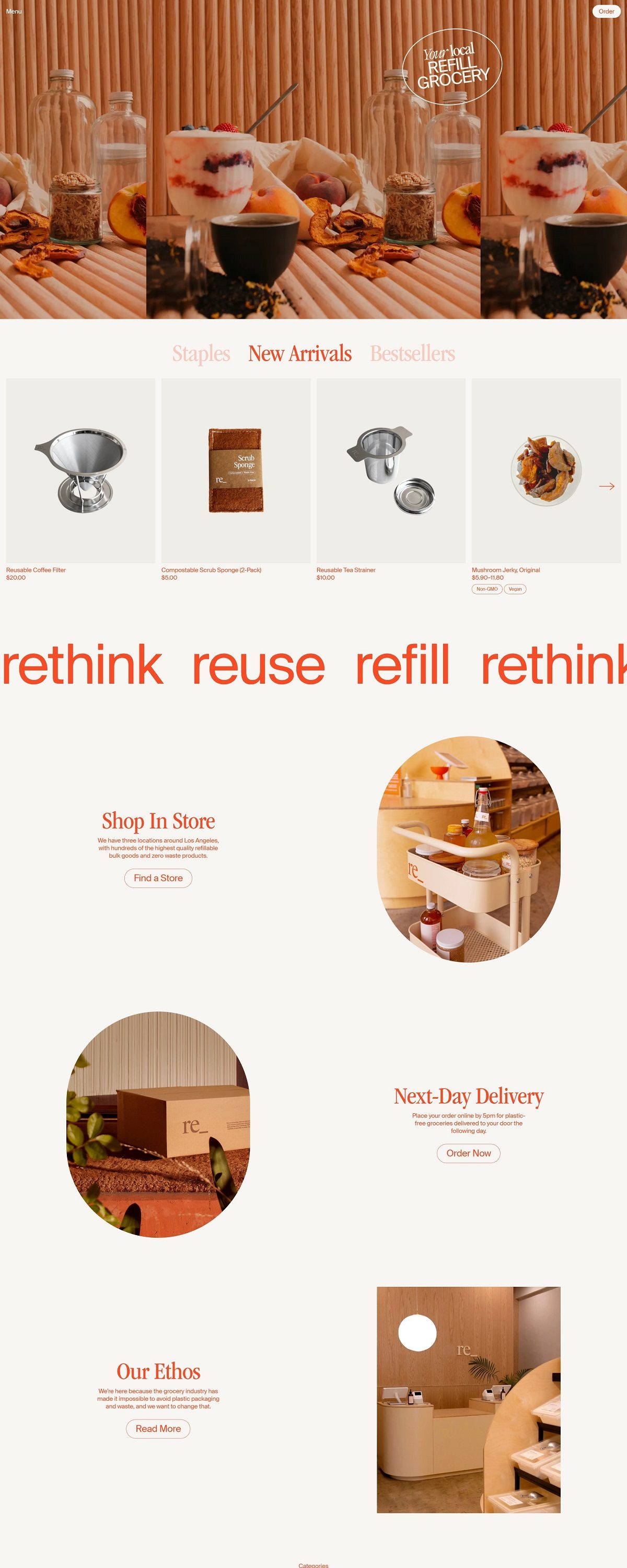 eCommerce website: Re_ grocery