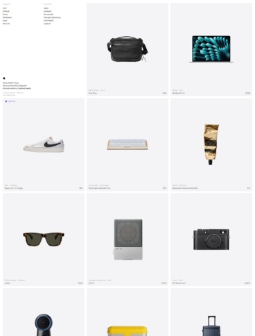 eCommerce website: Goods
