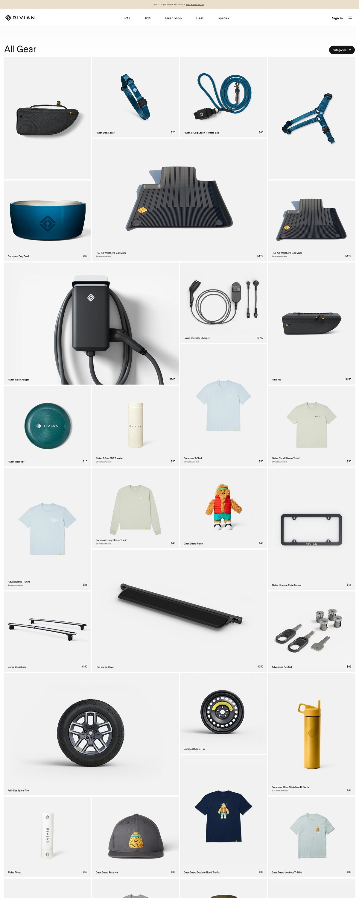 eCommerce website: Rivian