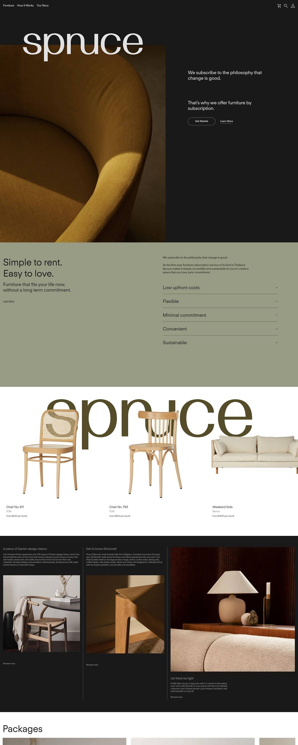 eCommerce website: Spruce
