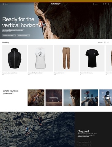 eCommerce website: Mammut
