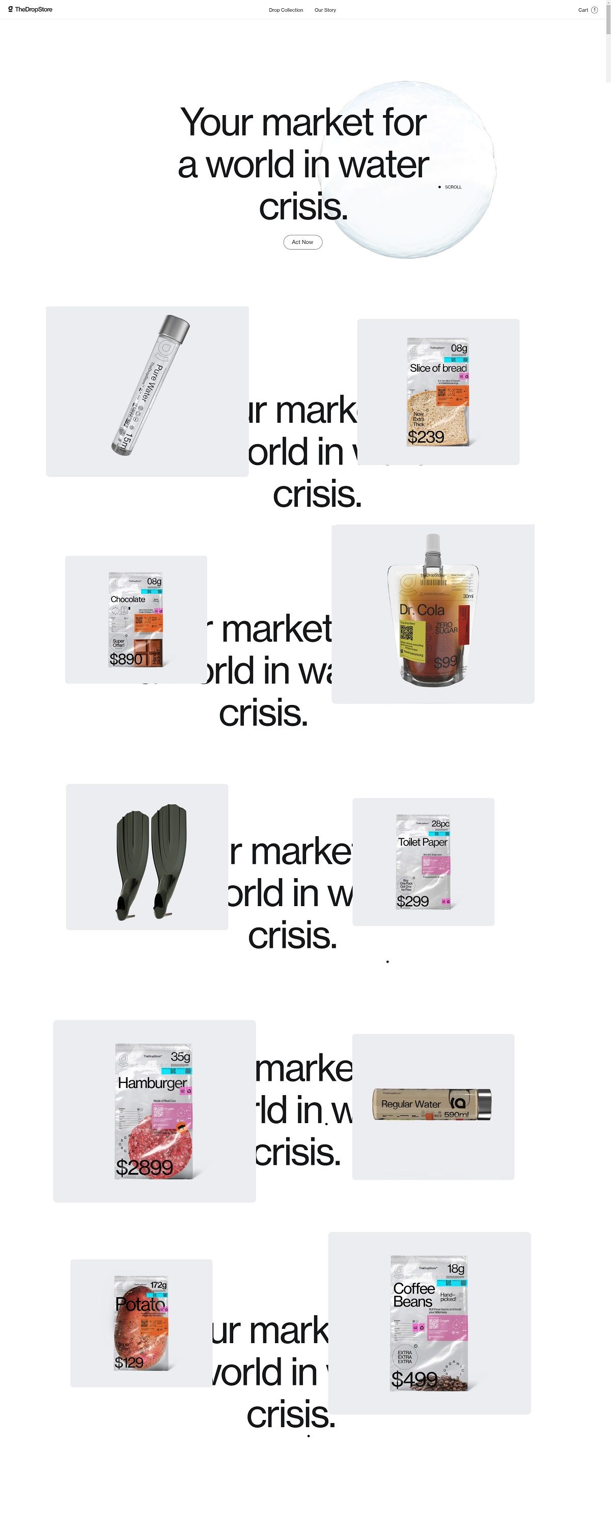 eCommerce website: Get the Drop