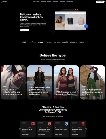 eCommerce website: Centra