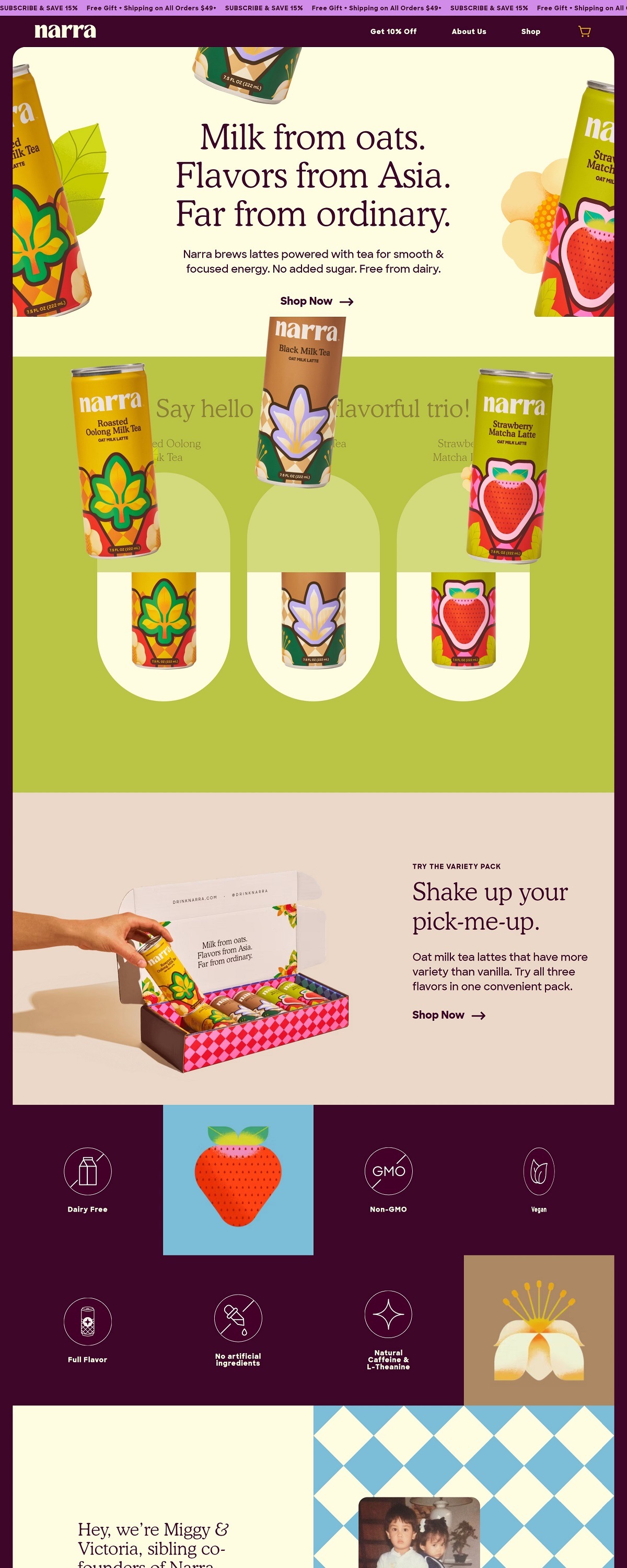 eCommerce website: Narra