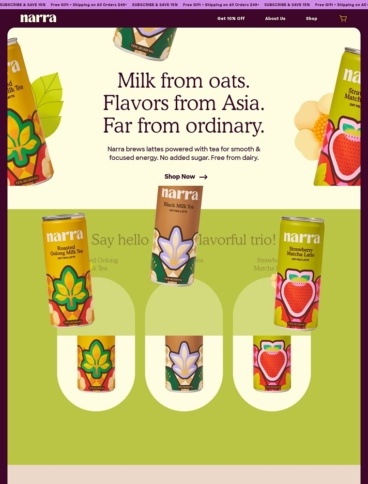 eCommerce website: Narra