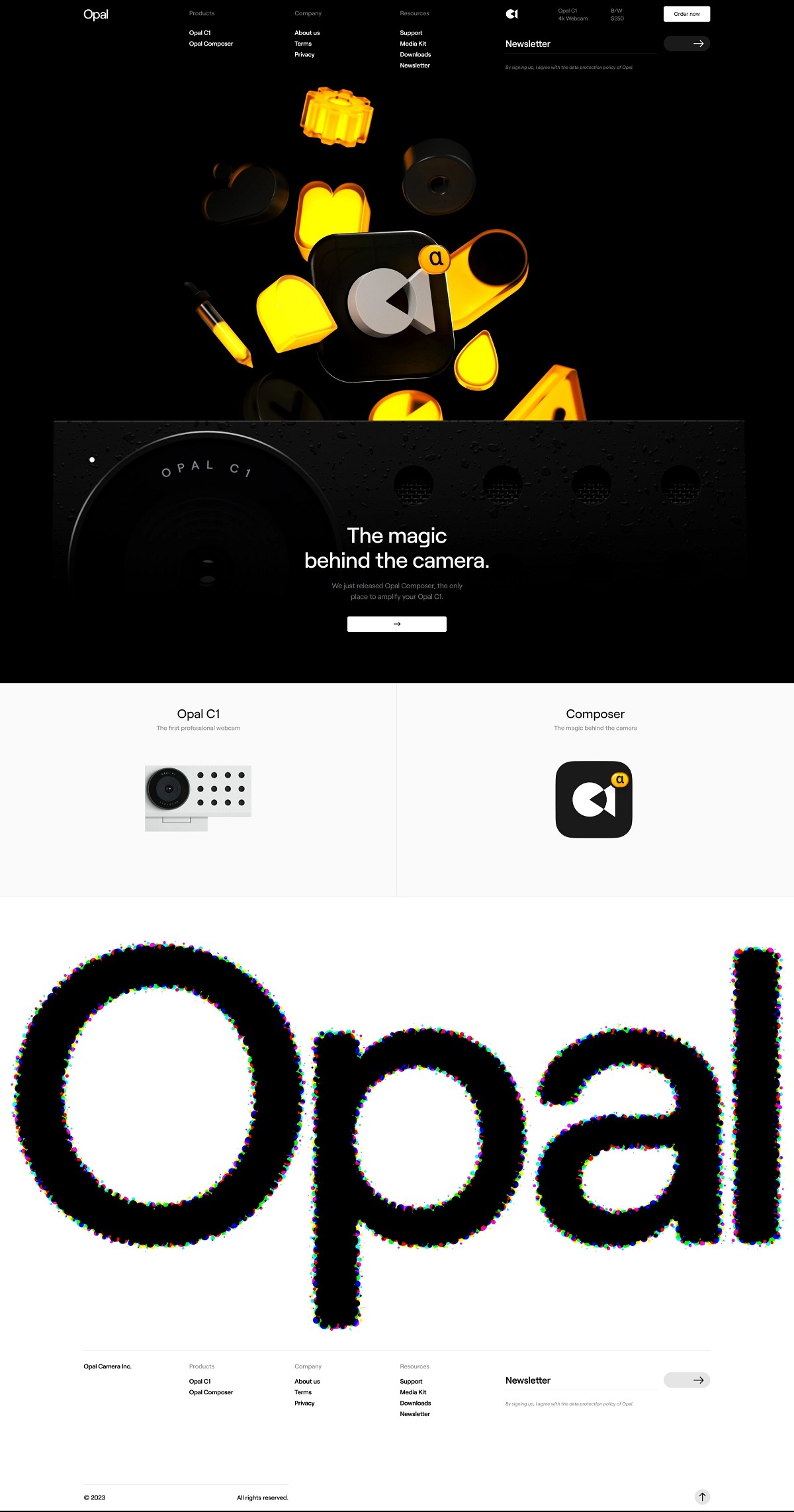 eCommerce website: Opal Camera