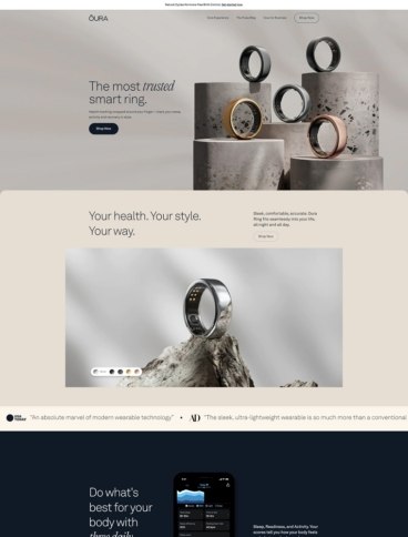 eCommerce website: Ōura
