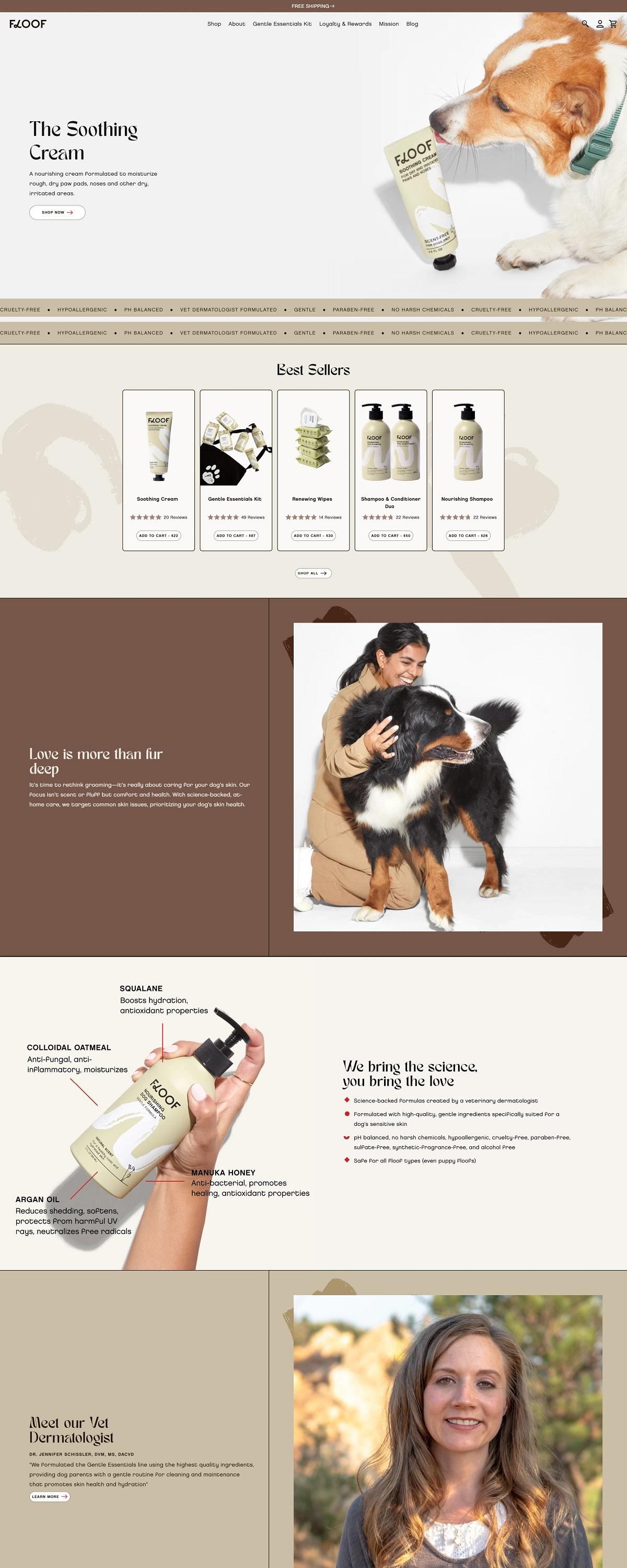 eCommerce website: Floof