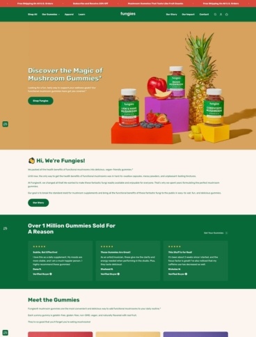 eCommerce website: Fungies