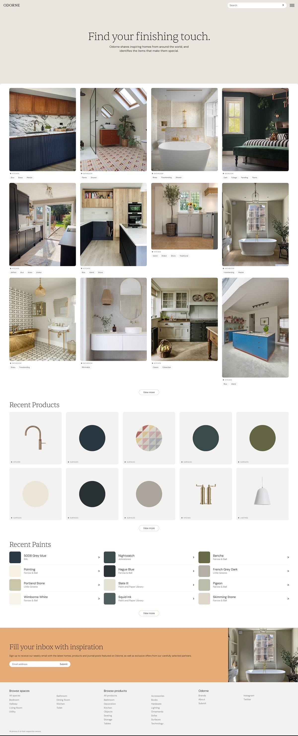 eCommerce website: Odorne