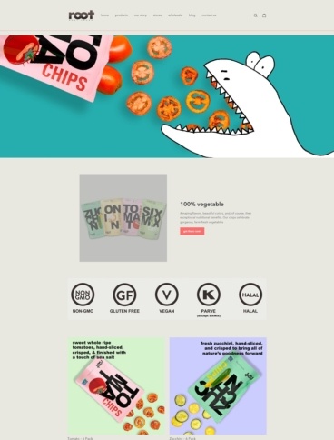 eCommerce website: Root Foods