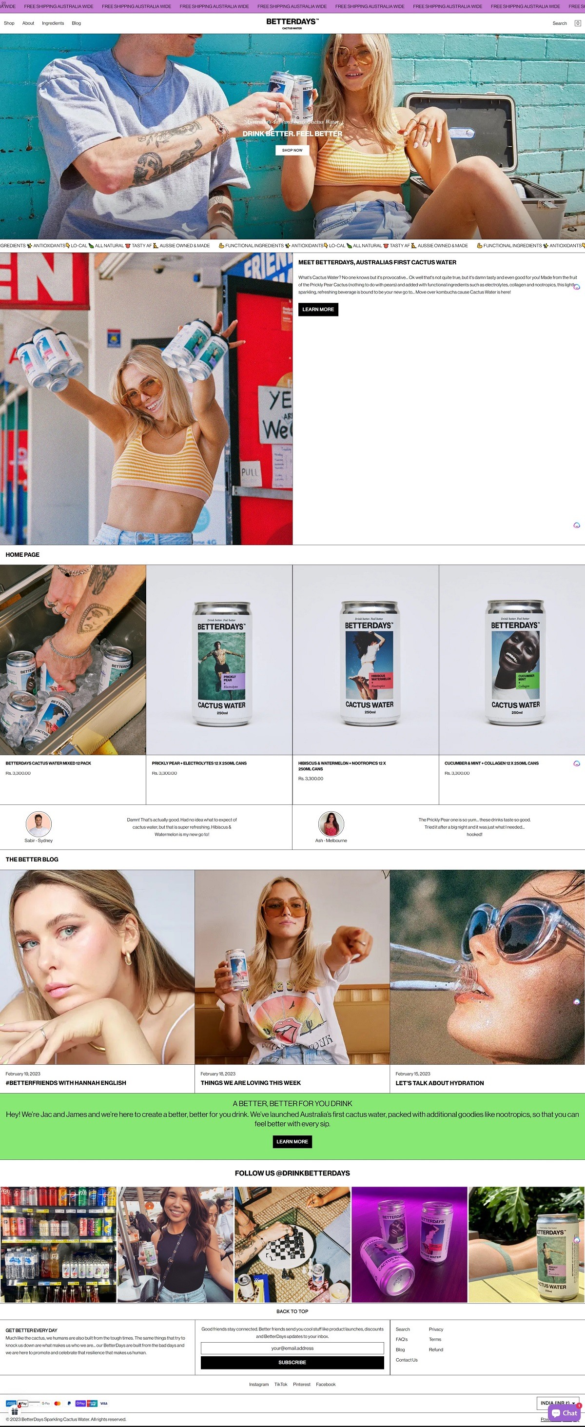 eCommerce website: BetterDays