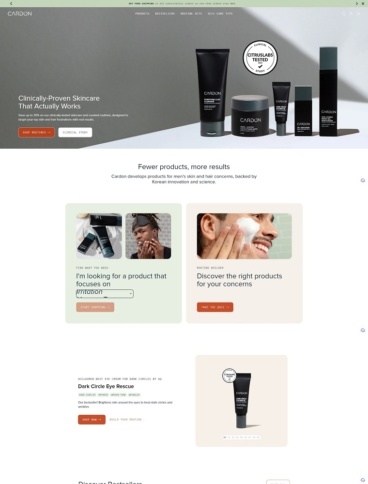 eCommerce website: Cardon