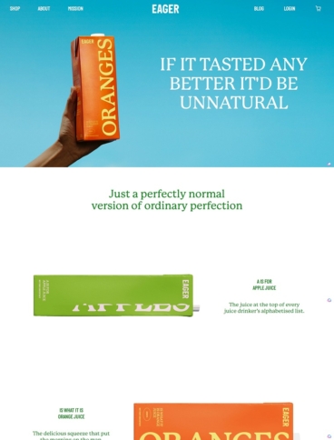 eCommerce website: EAGER