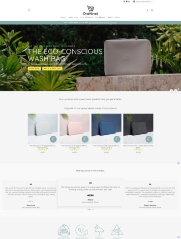 eCommerce website: OneNine5