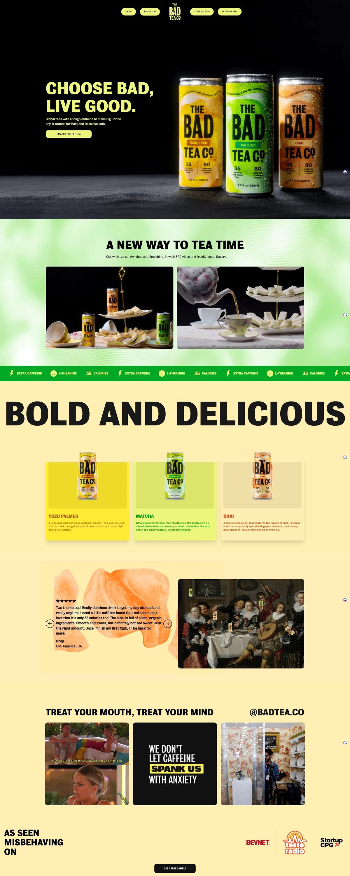 eCommerce website: The BAD Tea Co.